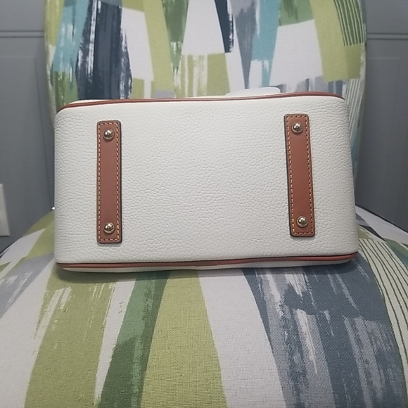 🎯Dooney & Bourke Pebbled Leather Satchel Crossbody Shoulder Bag In White - Picture 10 of 10